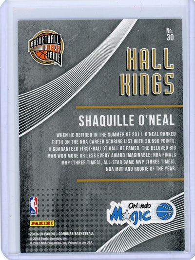Shaquille O'Neal 2018-19 Panini Donruss Hall Kings press proof #'d 069/125