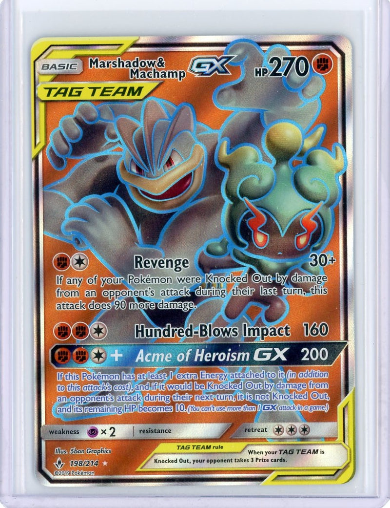 Marshadow & Machamp GX Tag Team 2019 Pokémon rare holo 198/214