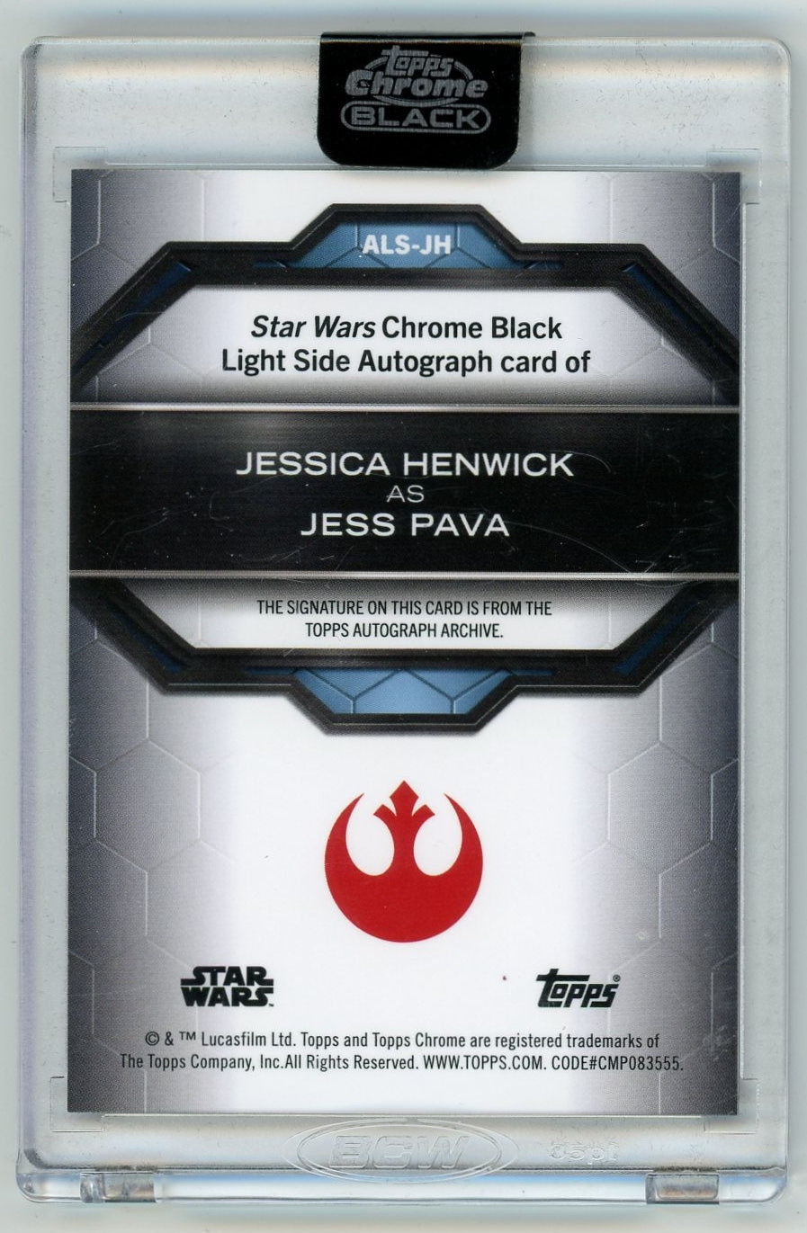 Jessica Henwick as Jess Pava 2024 Star Wars Topps Chrome Black Magenta Raywave Auto #'d 01/10