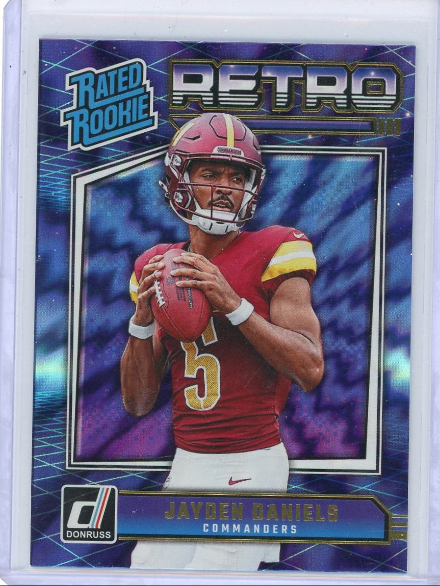 Jayden Daniels 2024 Panini Donruss Retro rookie card