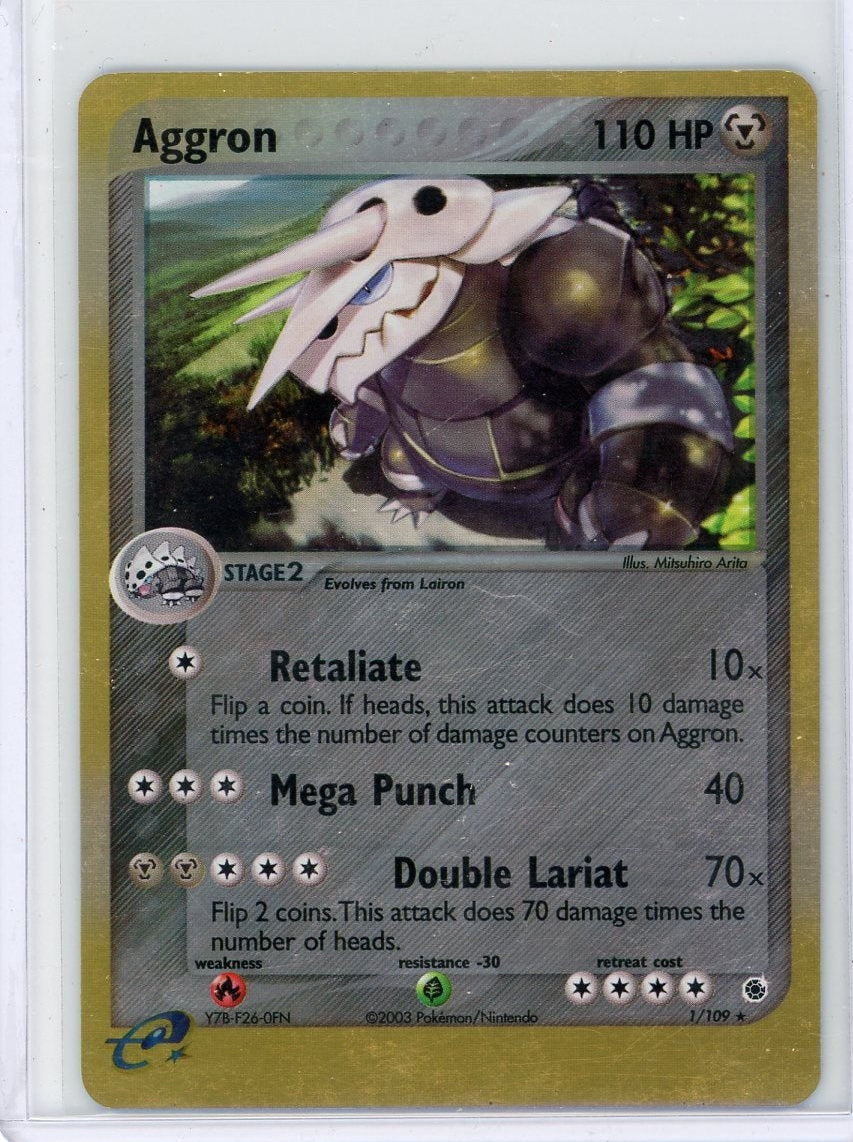 Aggron Pokémon Ruby and Sapphire Holo #1/109 LP