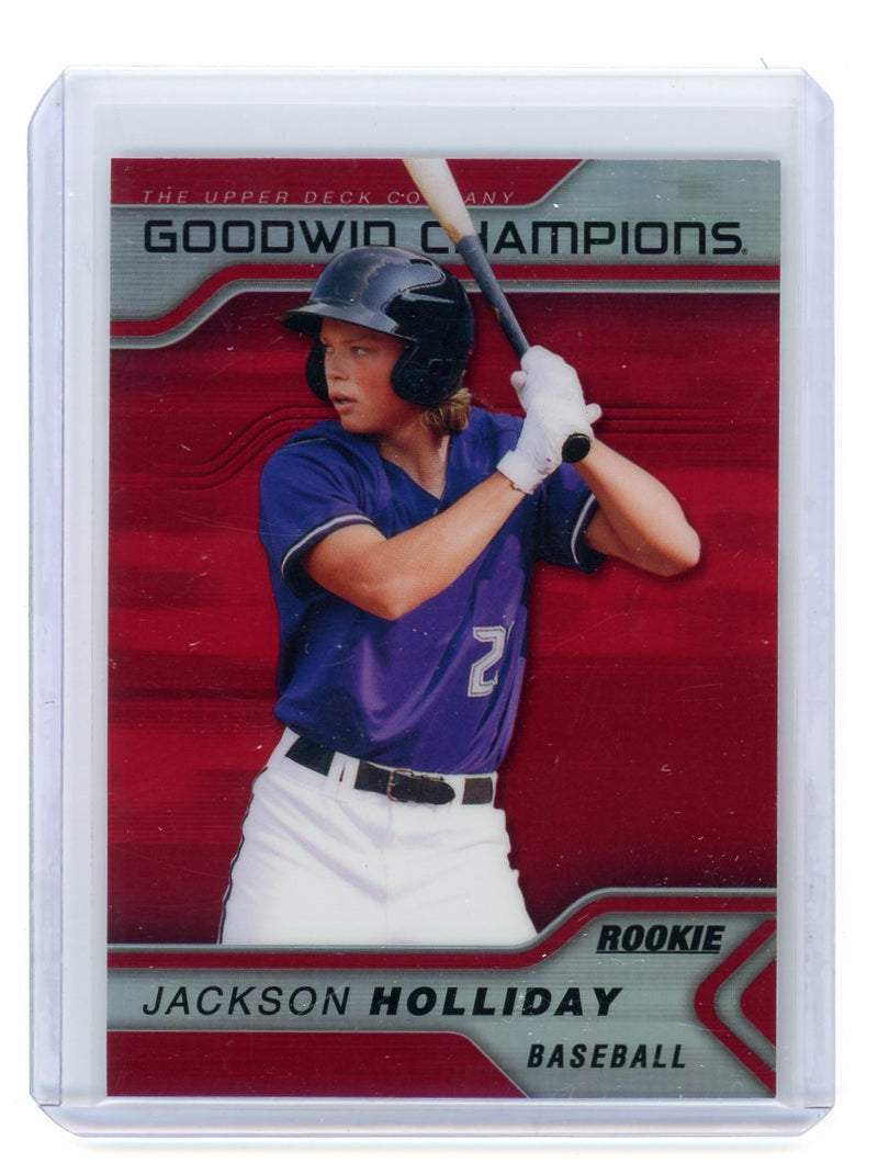 Jackson Holliday 2023 Upper Deck Goodwin Champions Platinum rookie card