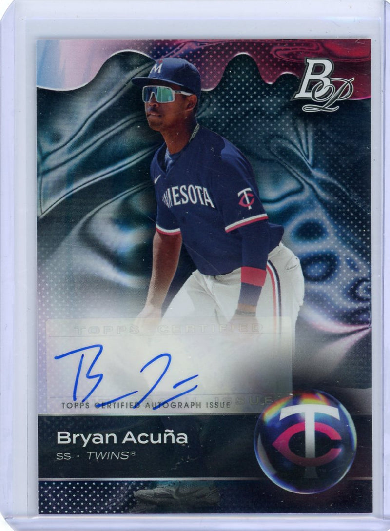 Bryan Acuna 2023 Bowman Platinum Top Prospect autograph