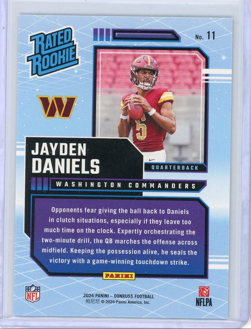 Jayden Daniels 2024 Panini Donruss Retro rookie card