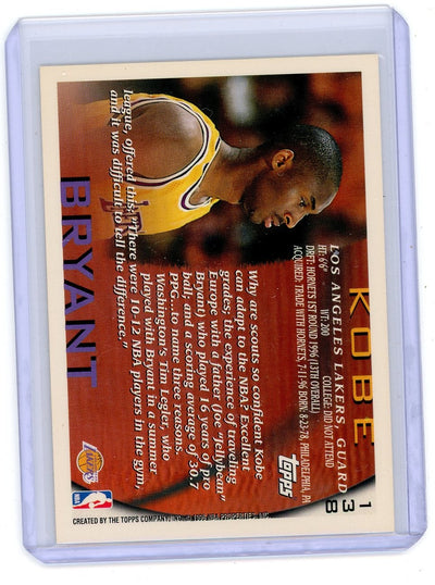 Kobe Bryant 1996 Topps rookie card #138