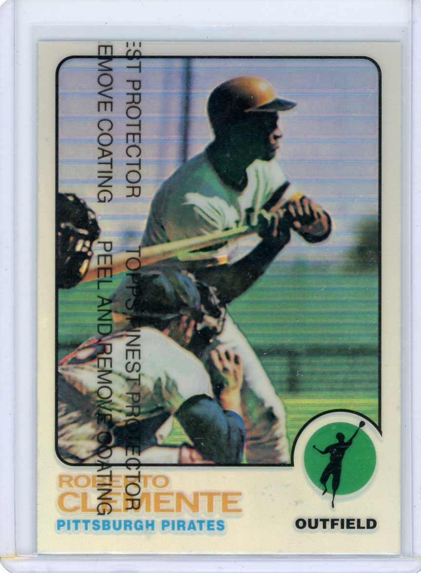 Roberto Clemente Topps Chrome '73 Refractor w/ coating