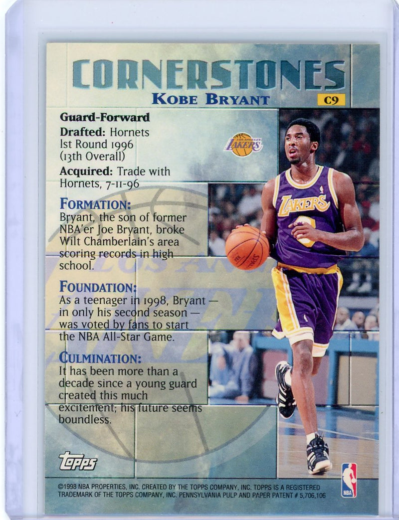 Kobe Bryant 1998 Topps Cornerstones holo