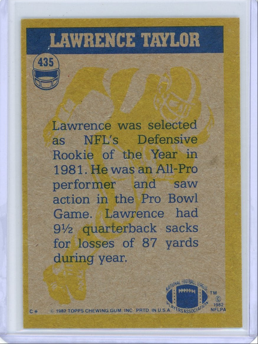Lawrence Taylor 1982 Topps In Action #435