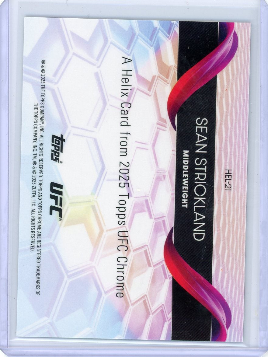 Sean Strickland 2025 Topps Chrome Helix SP