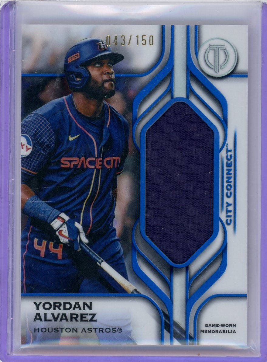 Yordan Alvarez 2026 Topps Tribute Patch #'d 043/150