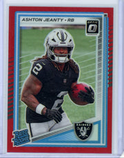 Ashton Jeanty 2025 Panini Optic Rated Rookie Red Prizm #'d 033/149