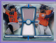 Jose Altuve & Yordan Alvarez 2026 Topps Tribute Dual Patch Relic #'d 059/150