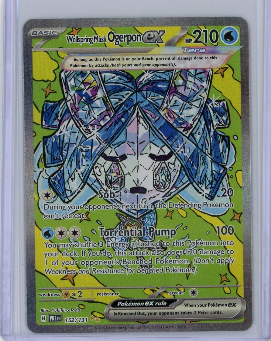 Wellspring Mask Ogerpon ex Pokémon Prismatic Evolutions Special Illustration Rare #152/131