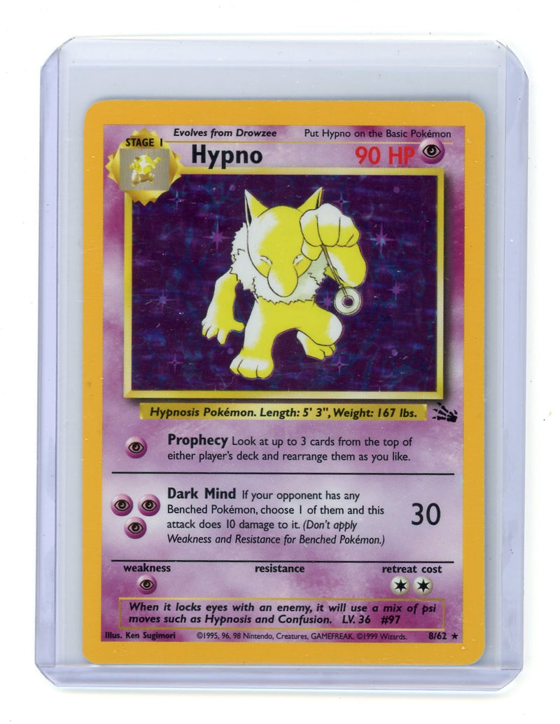 Hypno 1999 Pokemon Fossil rare holo 8/62