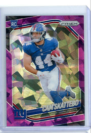 Cam Skattebo 2025 Panini Prizm Purple Cracked Ice #'d 210/225