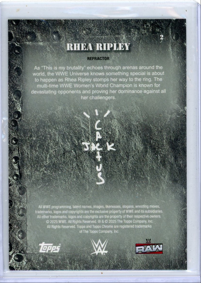 2025 Rhea Ripley Topps Chrome Cactus Jack Refractor