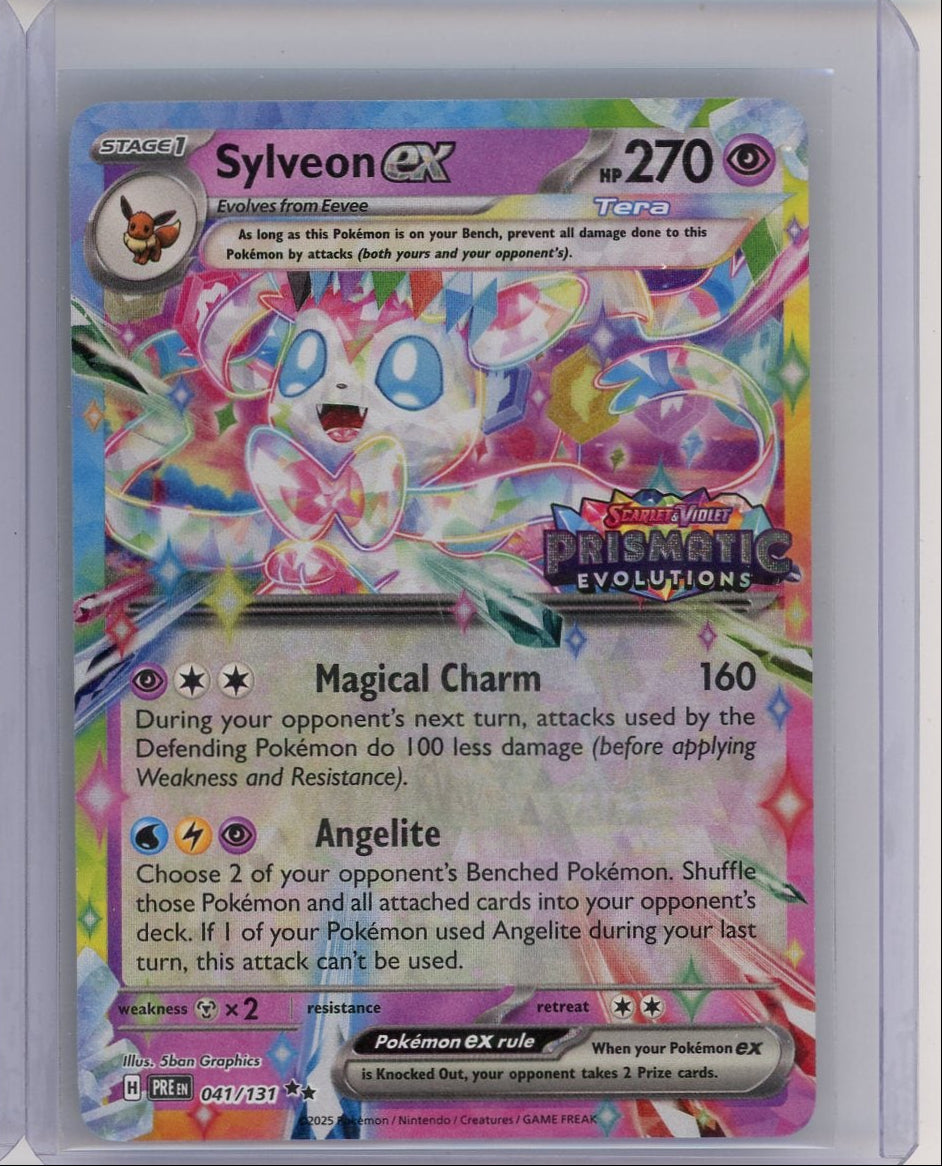 Sylveon ex 2025 Pokemon Prismatic Evolutions #041/131 (Stamped)