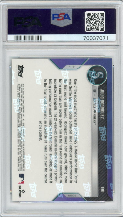Julio Rodriguez 2022 Topps NOW #568 purple #'d 18/25 PSA 8