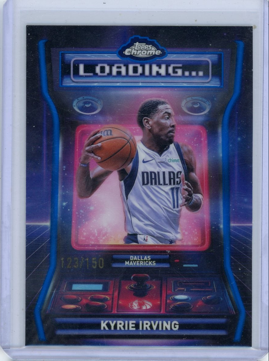 Kyrie Irving 2025-26 Topps Chrome Loading... Blue Refractor #'d 123/150