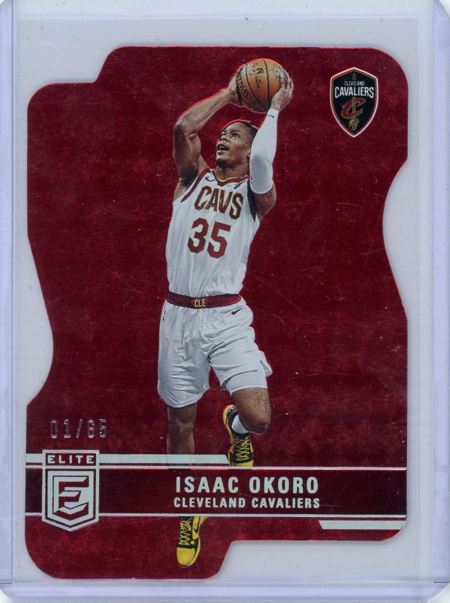 Isaac Okoro 2021-22 Panini Elite Die-Cut Red #'d 01/65
