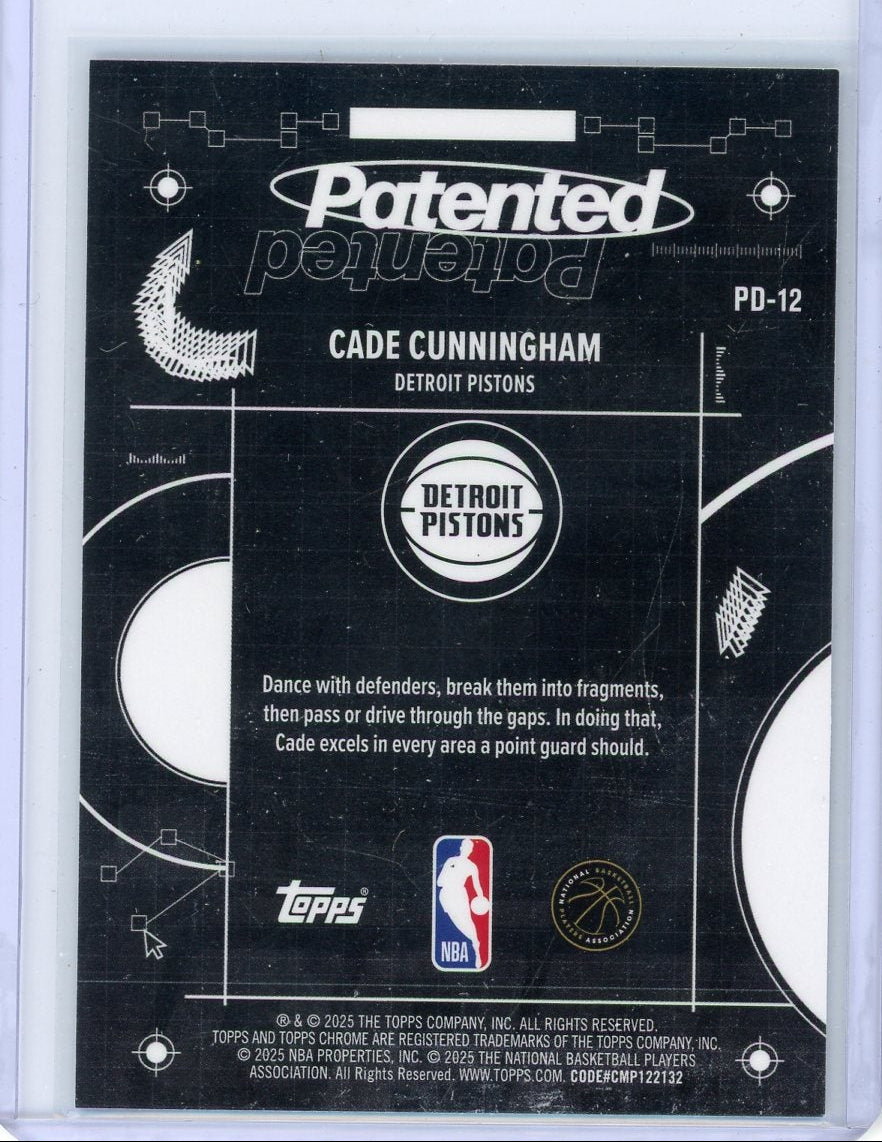 Cade Cunningham 2025-26 Topps Chrome Patented SP