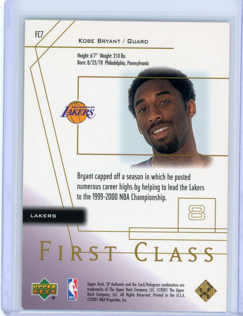 Kobe Bryant 2001 Upper Deck SP Authentic First Class