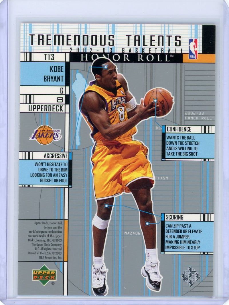 Kobe Bryant 2003 Upper Deck Honor Roll Tremendous Talents