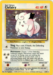 Clefairy 1999 Pokemon Base Set holo #5/102 MP