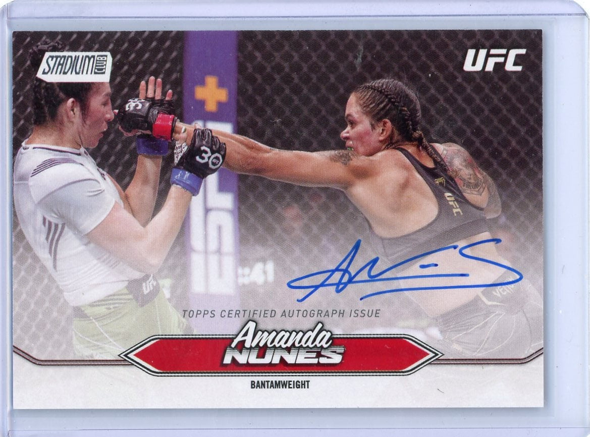 Amanda Nunes 2025 Topps Stadium Club UFC autograph