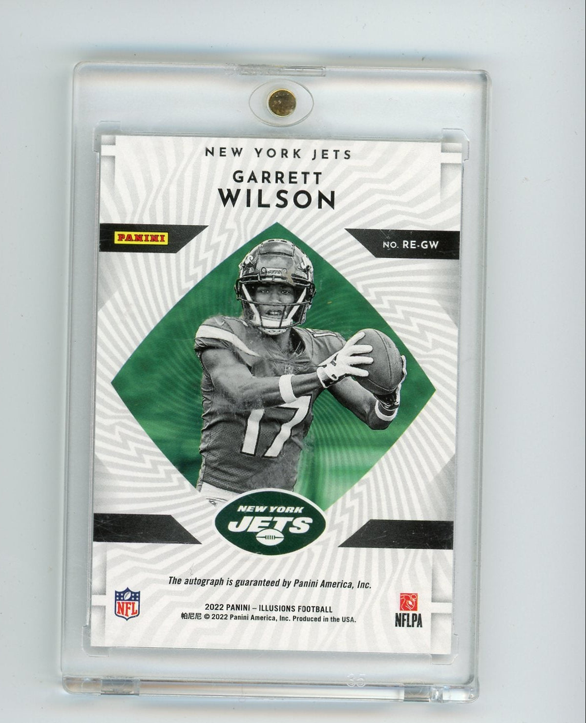 Garrett Wilson 2022 Panini Illusions Rookie Endorsements Red auto #'d 86/99