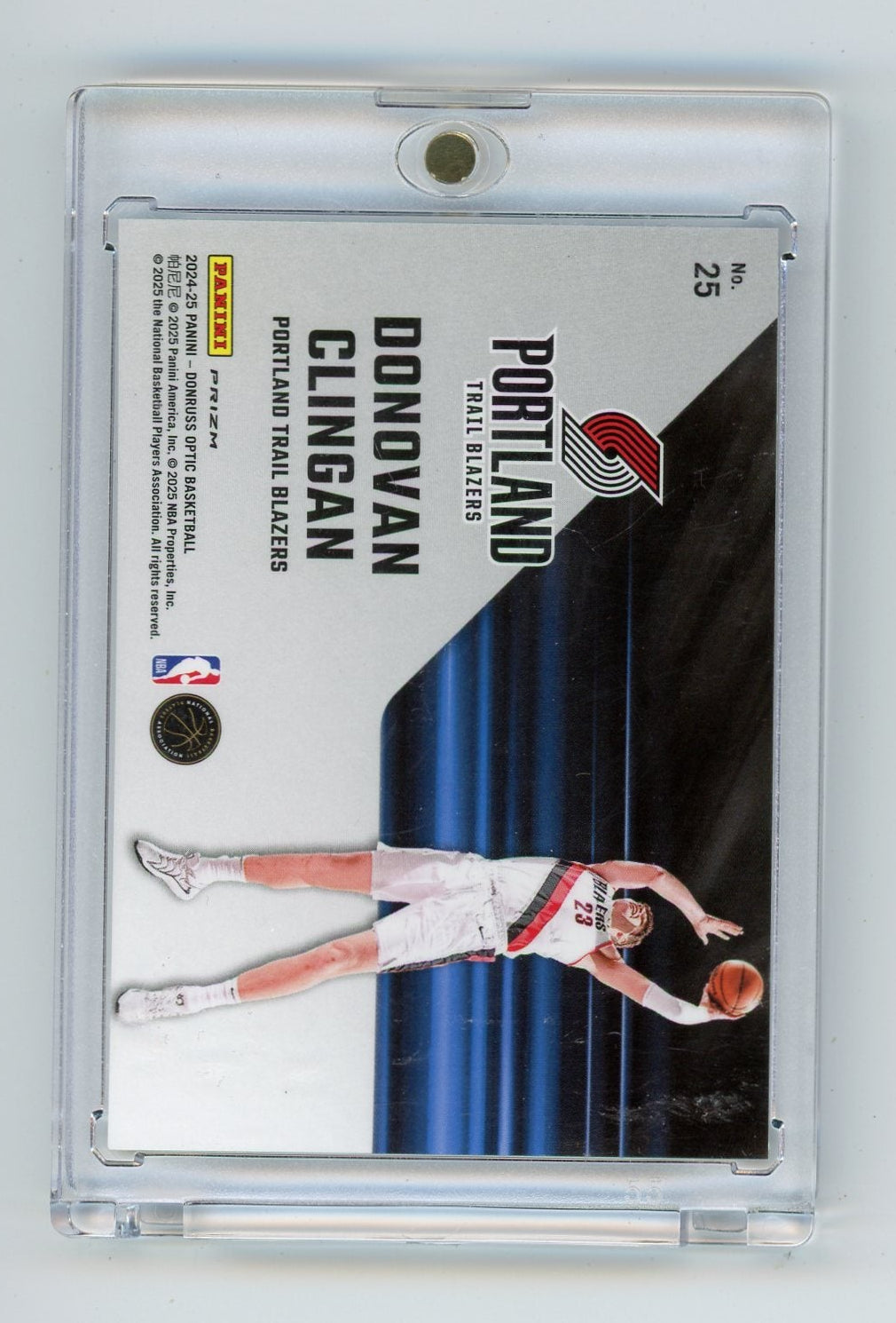 Donovan Clingan 2024-25 Panini Donruss Optic Phazes Velocity SP