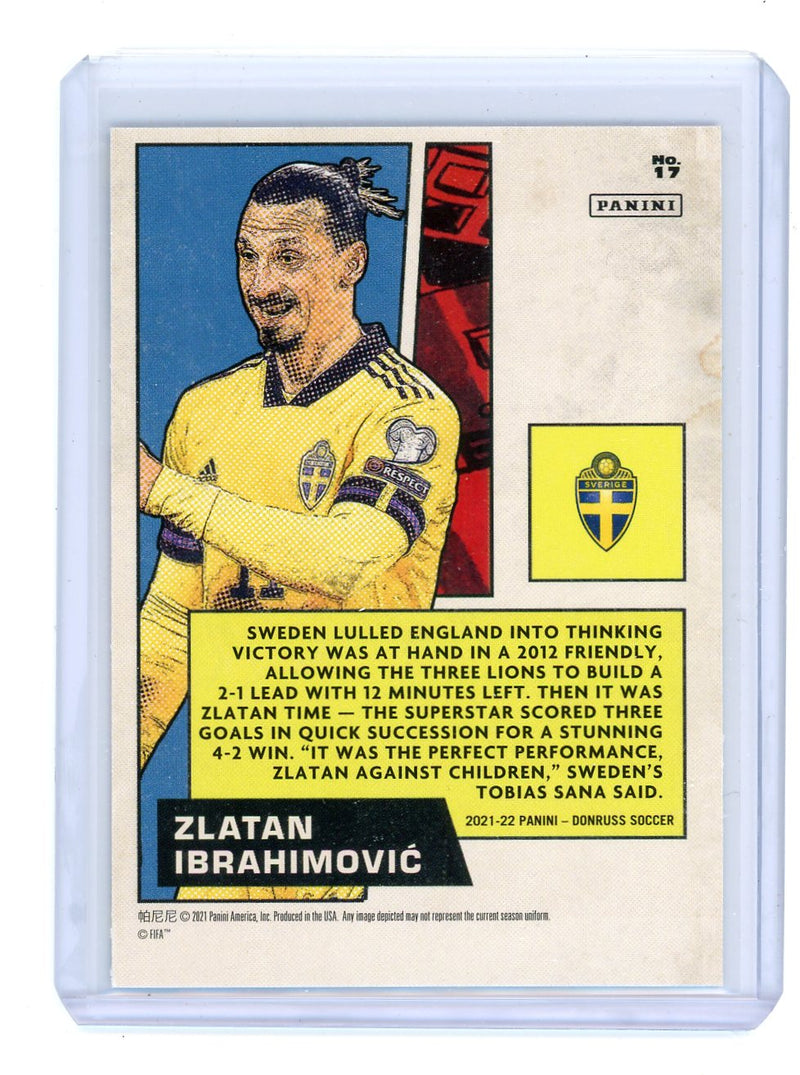 Zlatan Ibrahimovic 2021 Panini Donruss Road to FIFA World Cup Net Marvels blue