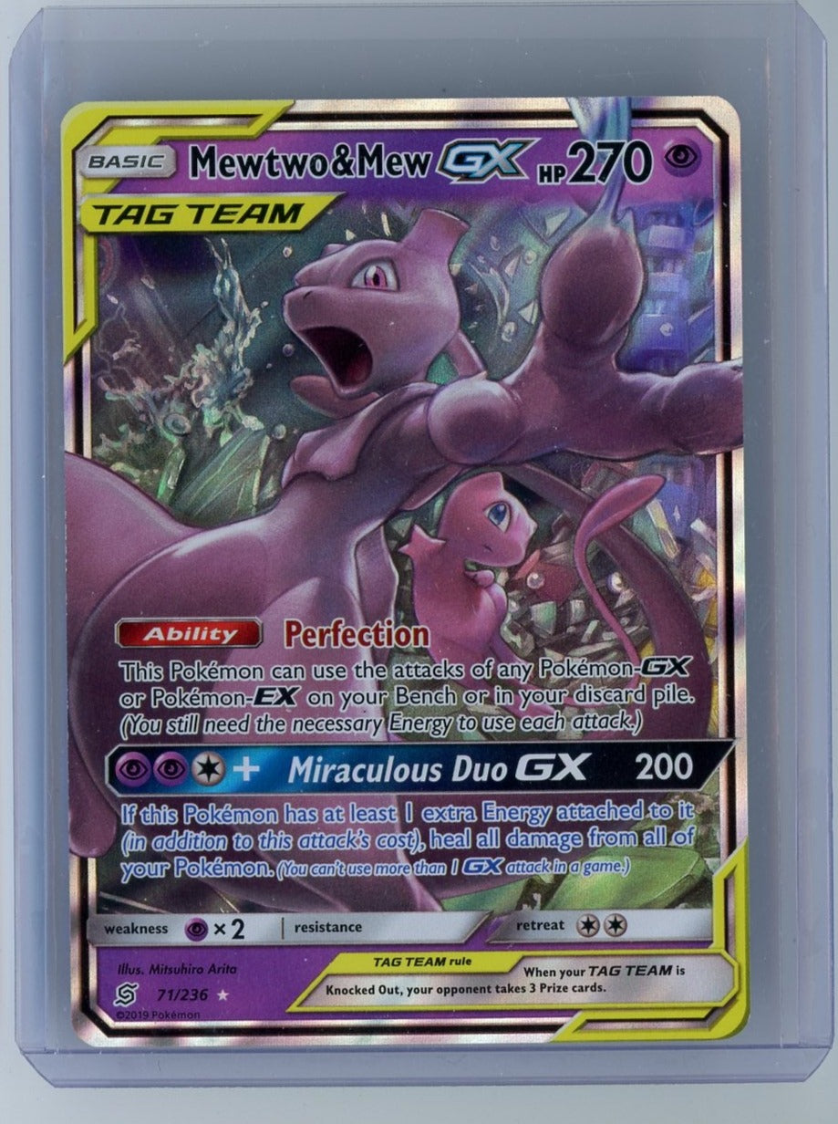 Mewtwo & Mew GX Tag Team 2019 Pokemon rare holo 71/236 – Piece Of The Game