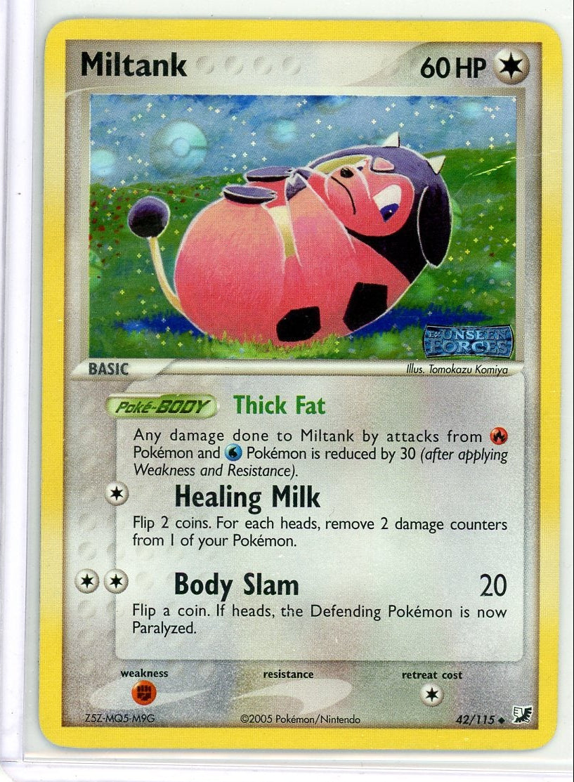 Miltank Pokémon EX Unseen Forces Reverse Holo #42/115 (DMG)