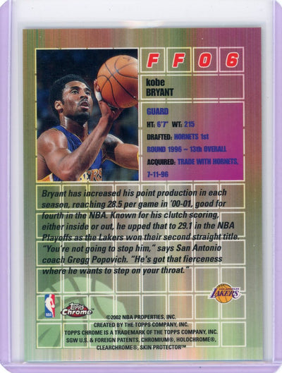 Kobe Bryant 2002 Topps Chrome Fast & Furious