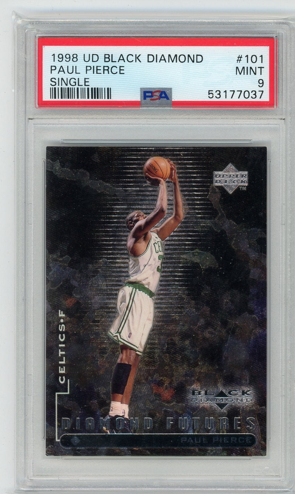 Paul Pierce 1998 Upper Deck Black Diamond Single PSA 8