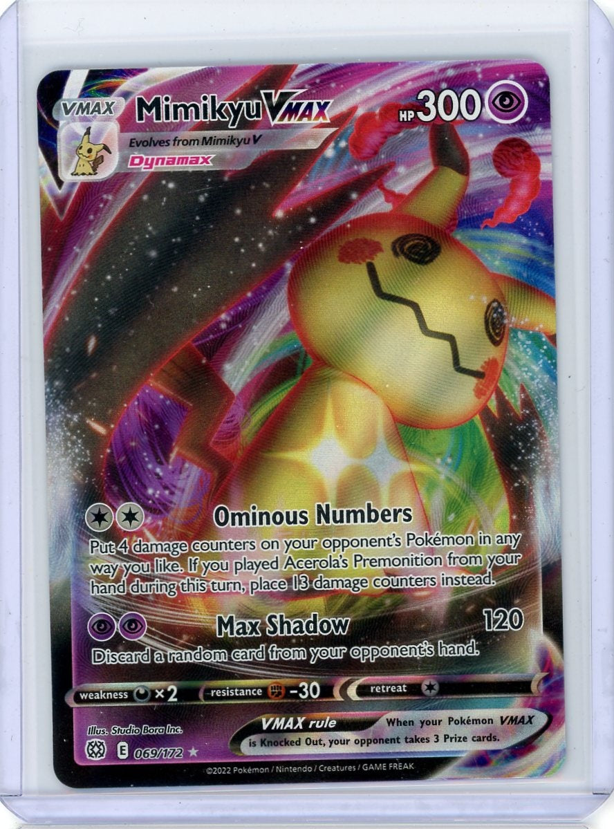 Mimikyu VMAX 2022 Pokemon rare holo 069/172