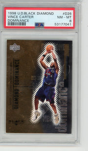 Vince Carter 1998 Upper Deck Black Diamond Dominance PSA 8