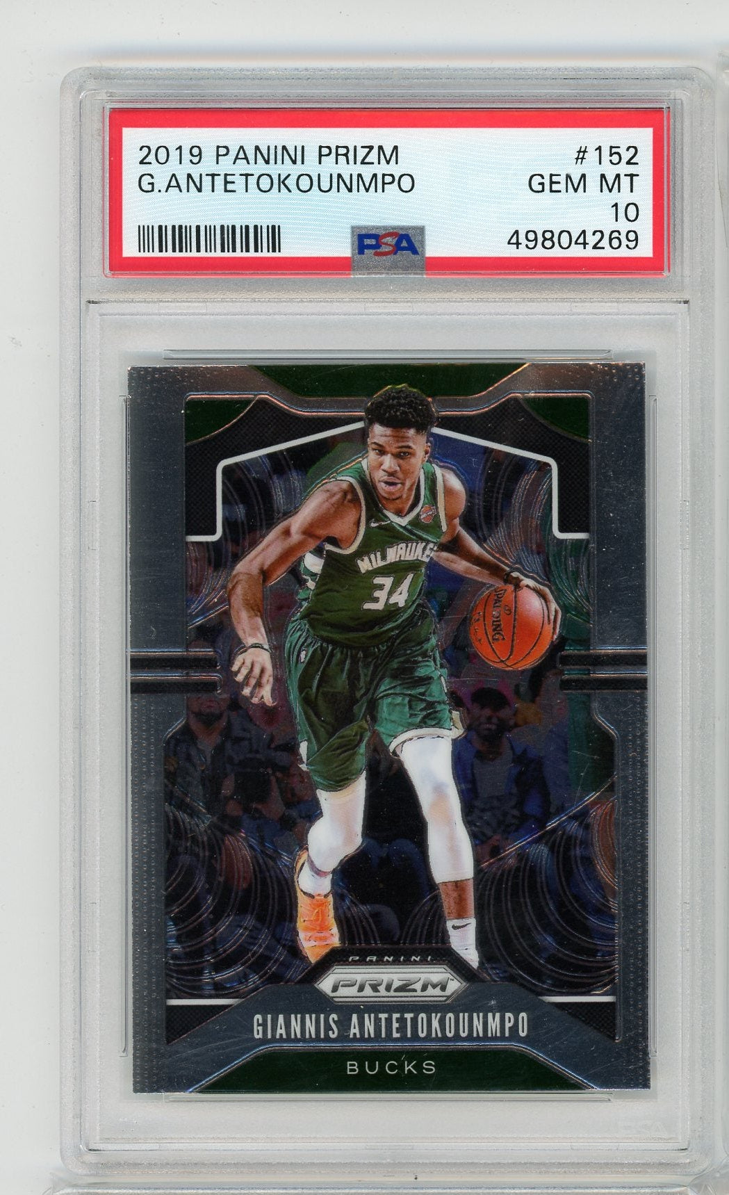 Giannis Antetokounmpo 2019 Panini Prizm PSA 10