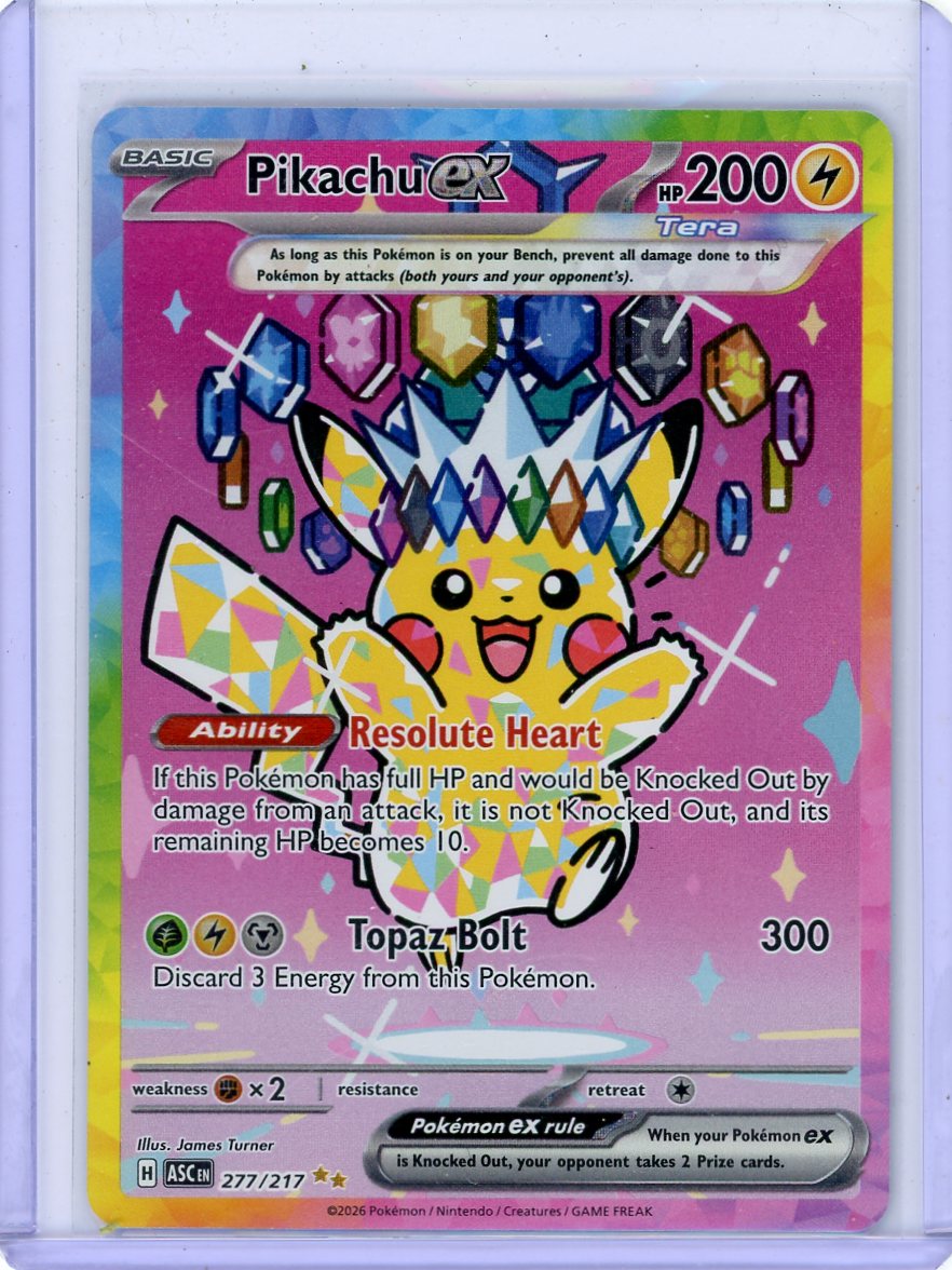 Pikachu ex Pokémon Ascended Heroes Special Illustration Rare #277/217