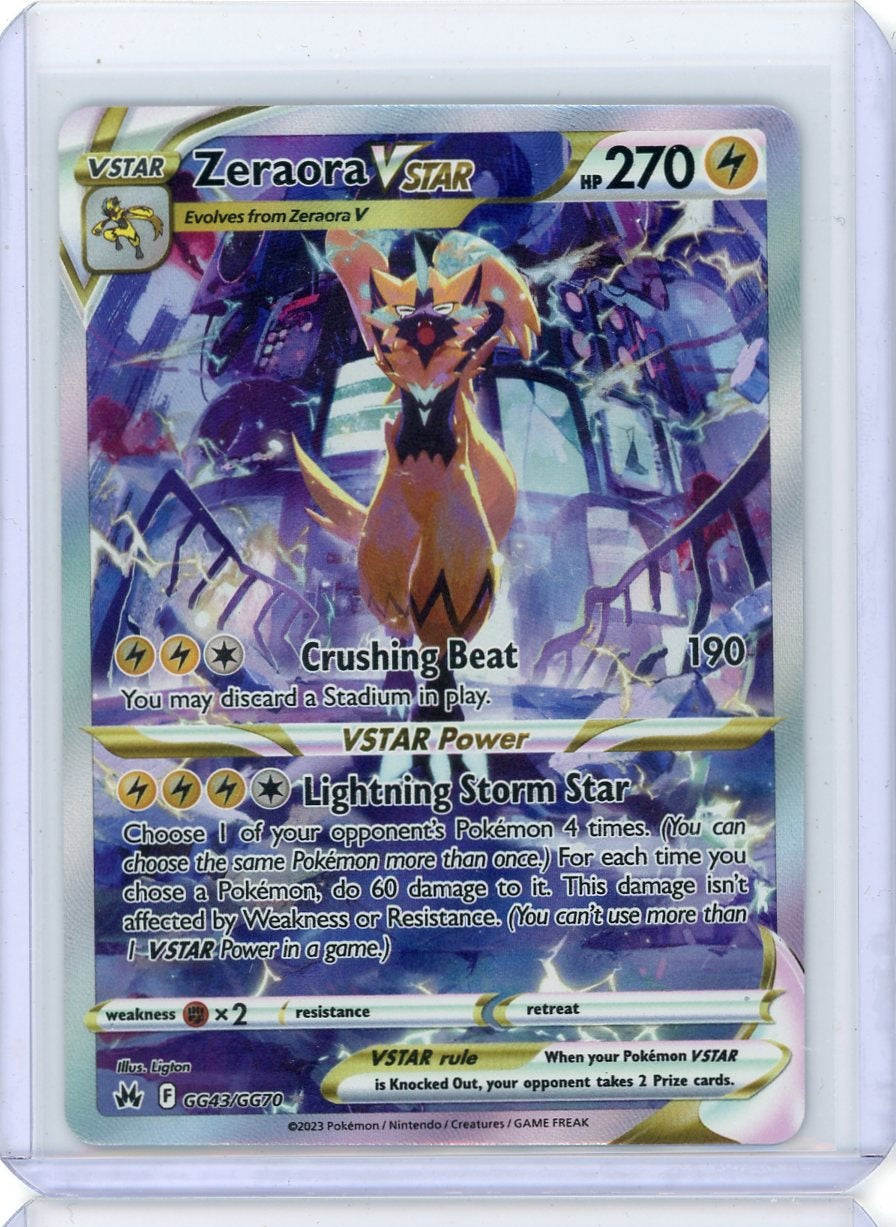 Zeraora VSTAR GG43/GG70 Alternate Art Pokemon SWSH Crown Zenith