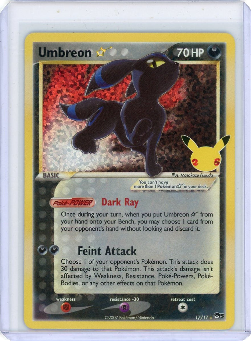 Umbreon Gold Star Pokémon Celebrations Classic Collection #17/17