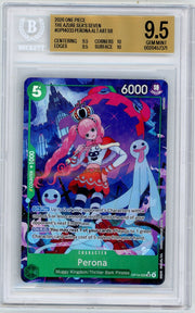 Perona One Piece The Azure Sea's Seven OP14-033 SR Alternate Art BGS 9.5