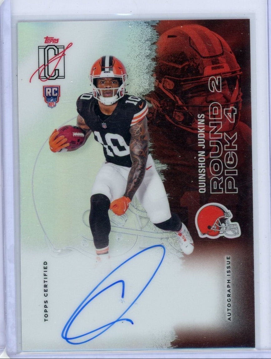Quinshon Judkins 2025 Topps Signature Class Refractor Auto RC