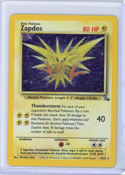 Zapdos 2000 Pokemon Fossil rare holo 15/62 MP