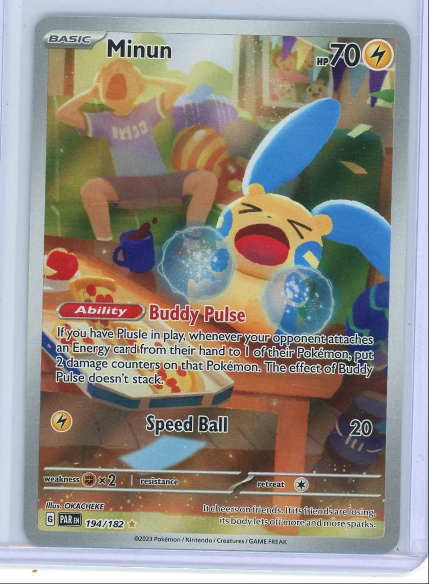 Minun Pokémon Paradox Rift Illustration Rare #194/182