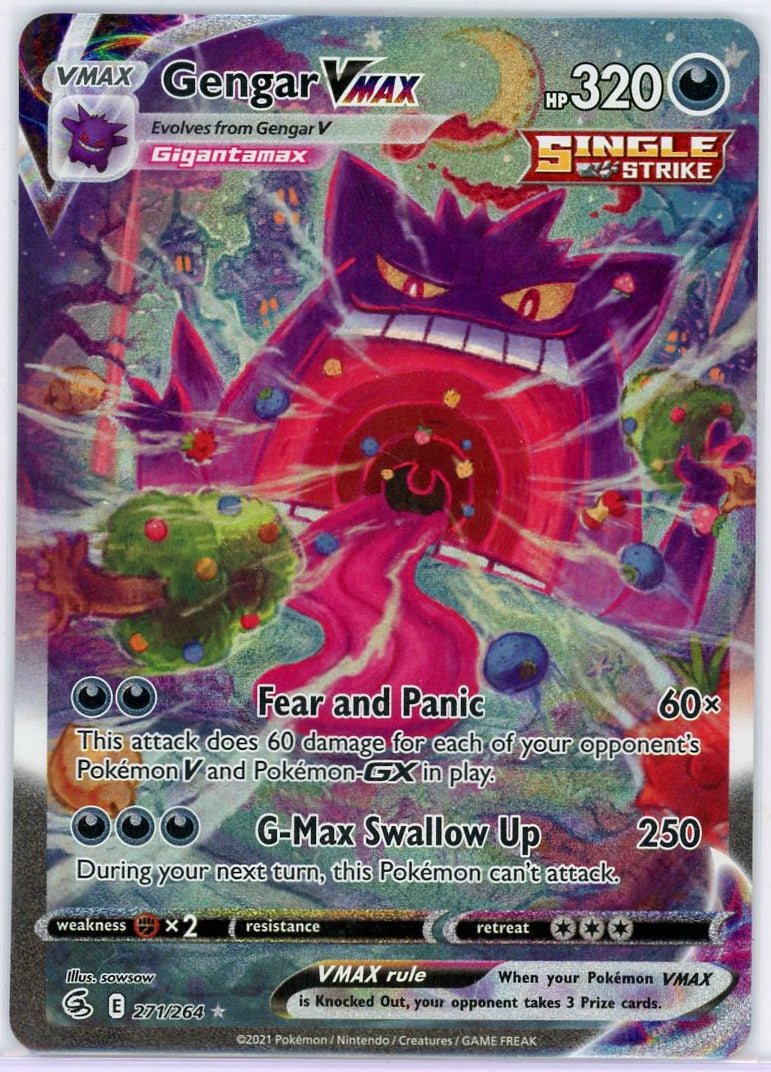 Gengar VMAX Pokémon Fusion Strike Secret Rare #271/264