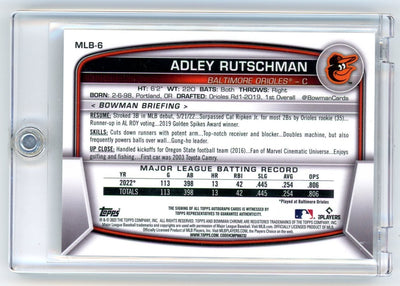 Adley Rutschman 2023 Bowman Chrome NSCC autograph rookie card #'d 26/30