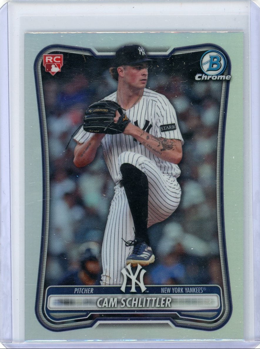 Cam Schlittler 2026 Bowman Chrome Red Rookie Shield Refractor