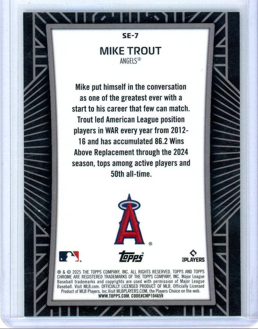 Mike Trout 2025 Topps Chrome Shadow Etch
